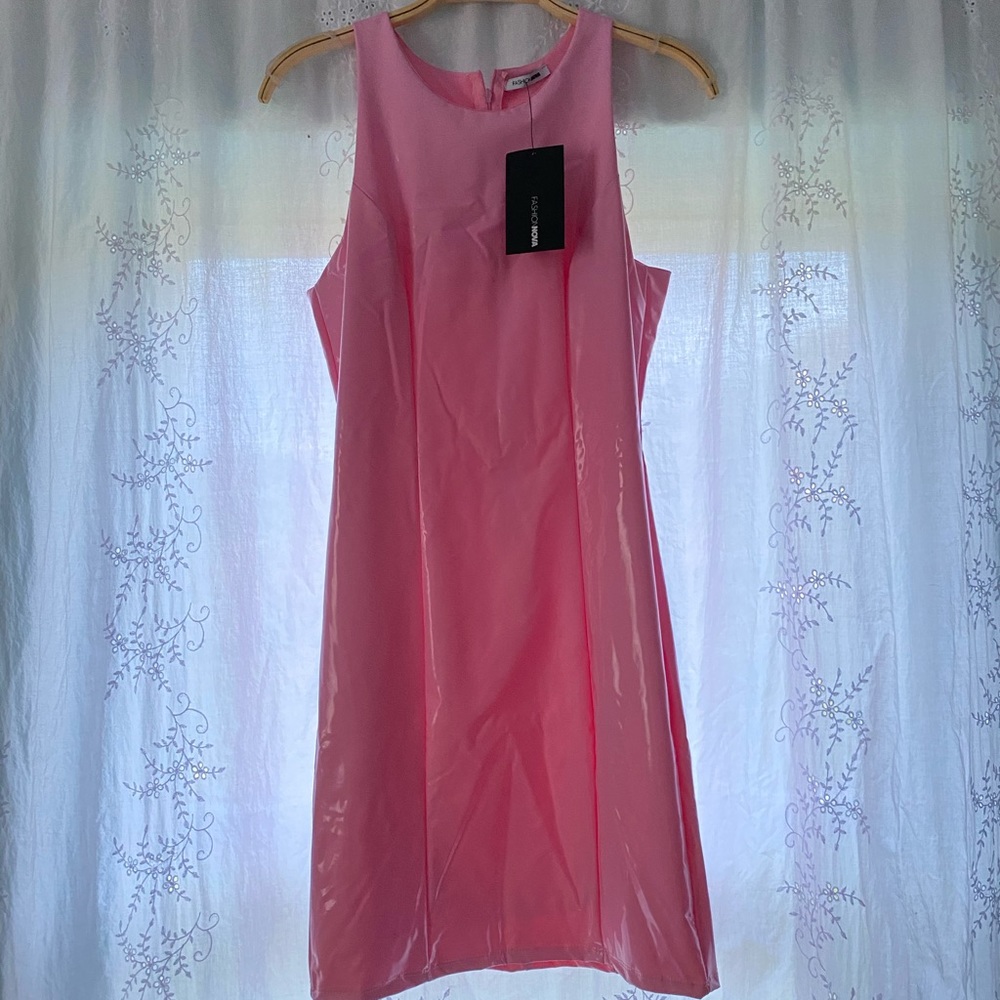 Barbie pink latex dress